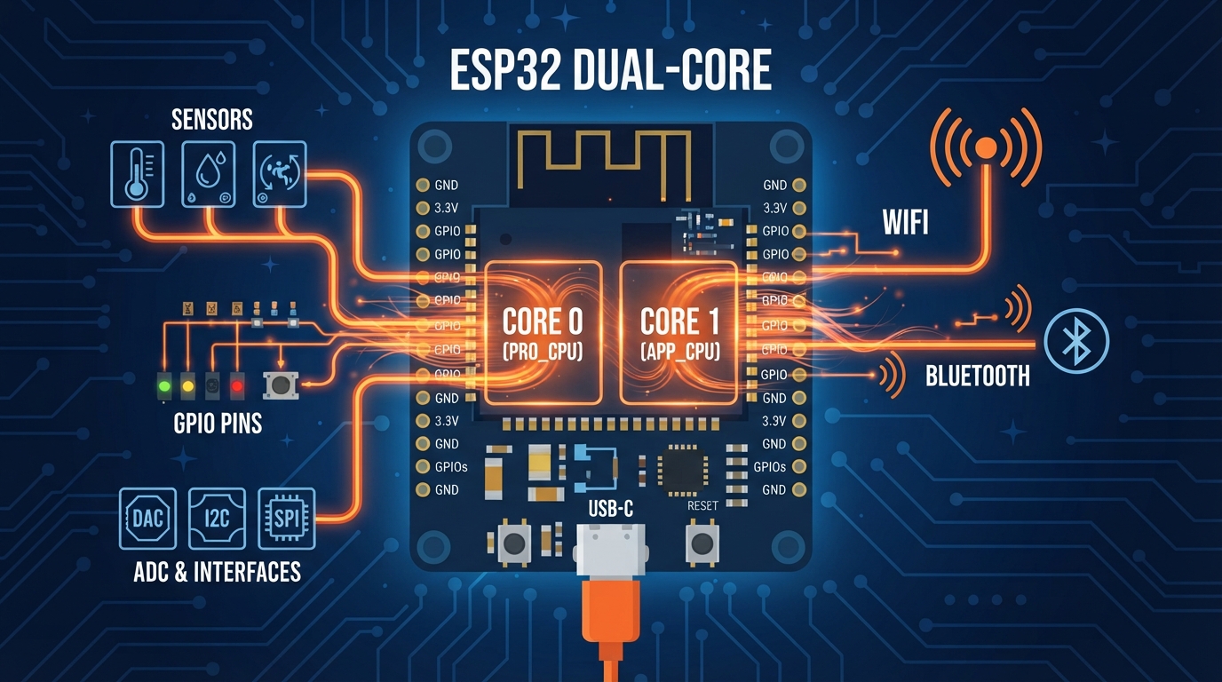 Optimasi Dual-Core ESP32 untuk Performa Maksimal