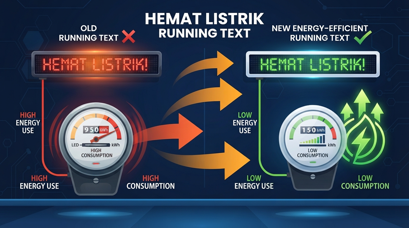 Solusi Hemat Listrik Running Text Tanpa Mengorbankan Kualitas Tampilan