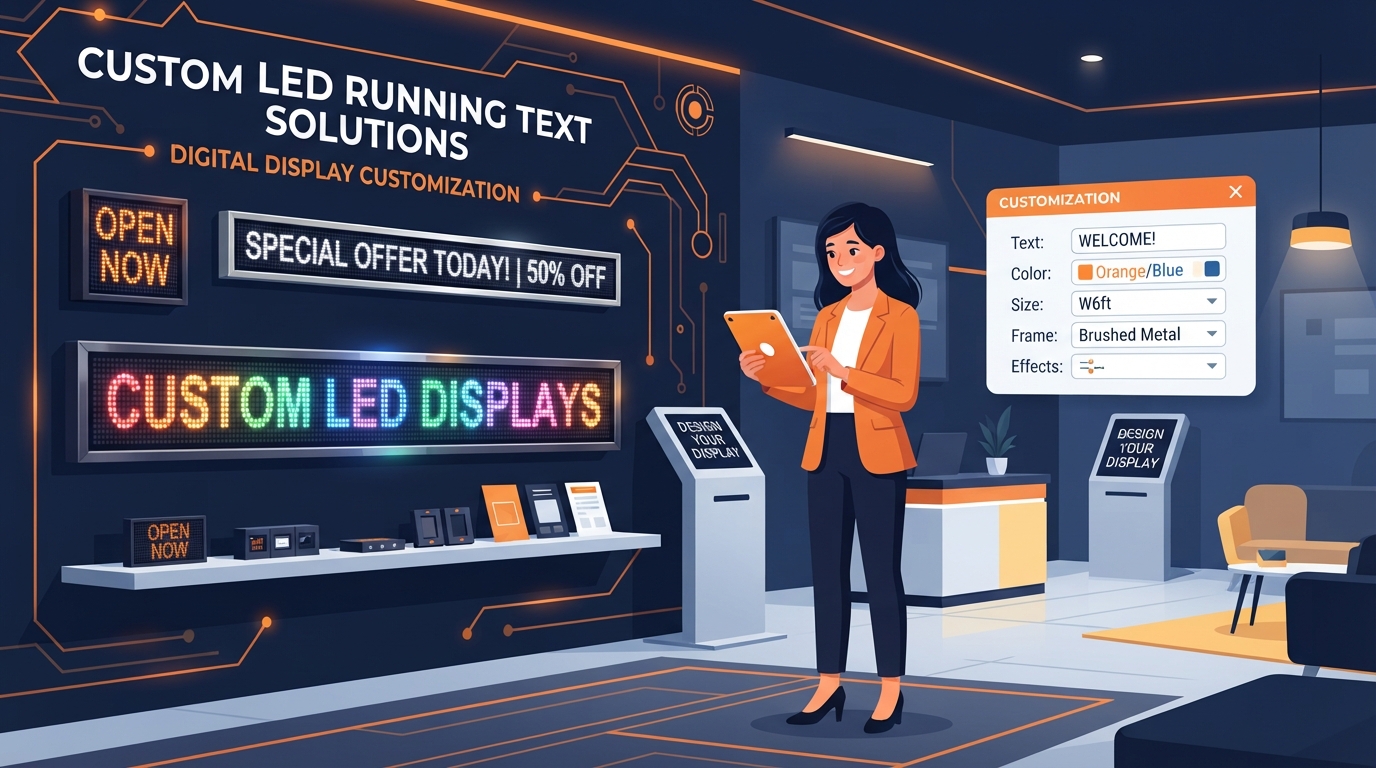 Tips Memilih Custom Running Text yang Sesuai dengan Brand dan Kebutuhan Bisnis