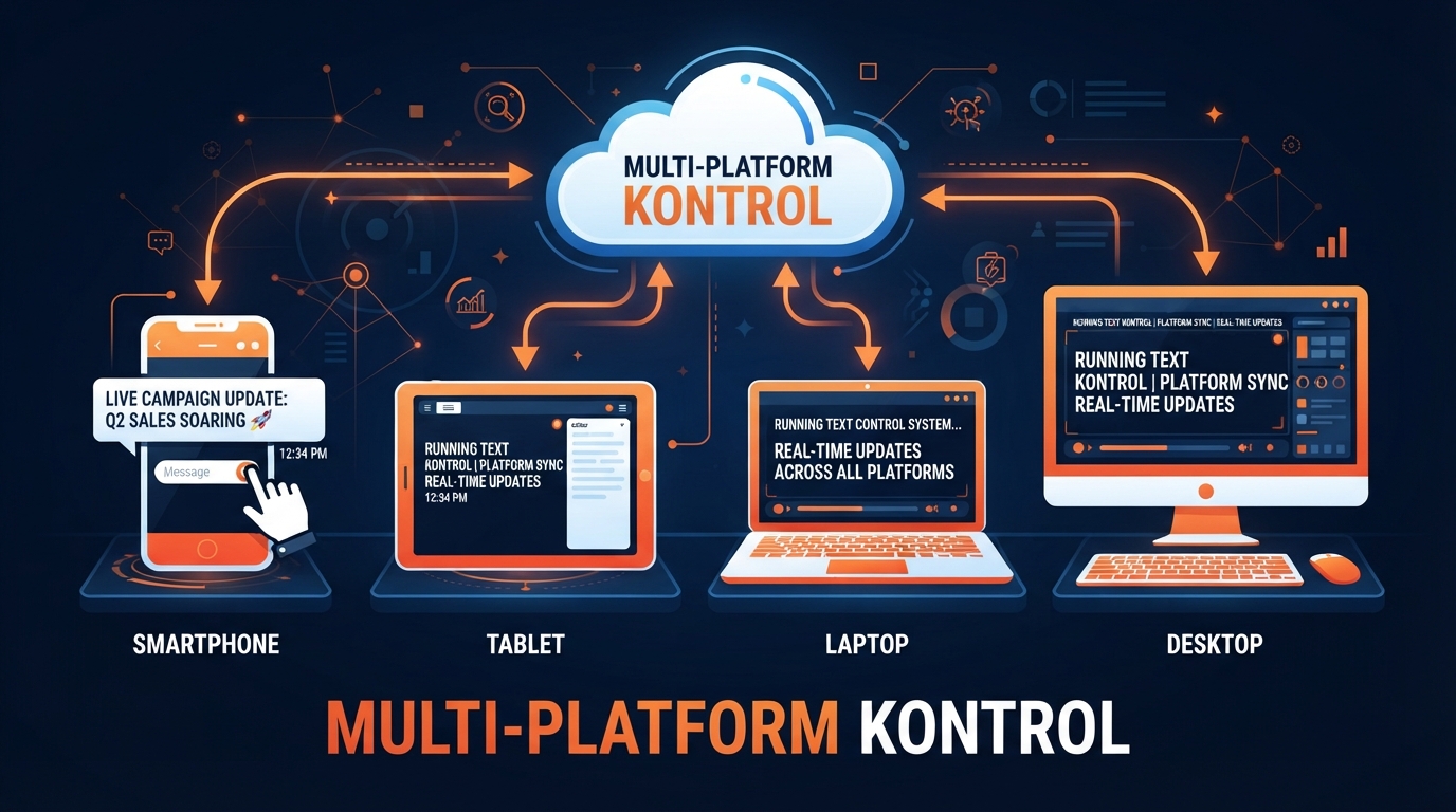 Kontrol Running Text Multi-Platform: Update Informasi Real-Time dari Mana Saja