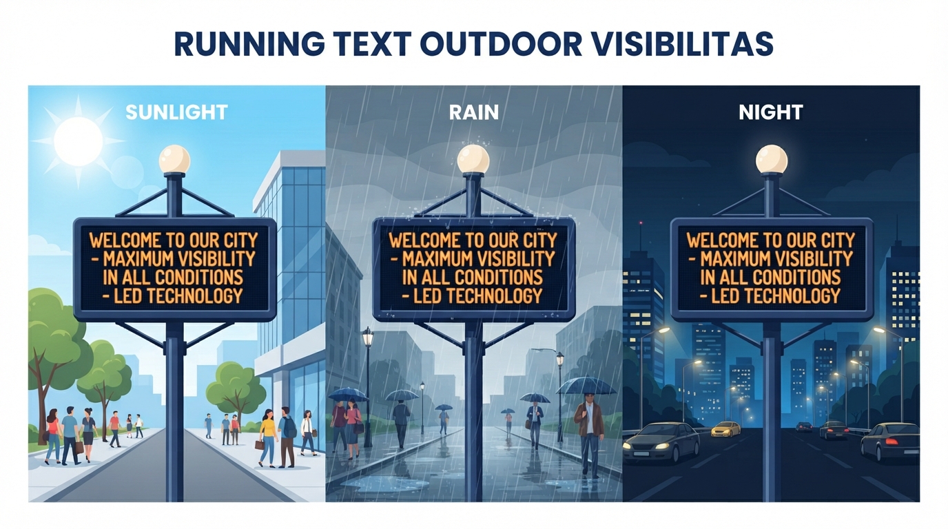 Running Text Outdoor: Garansi Visibilitas Maksimal untuk Bisnis Anda