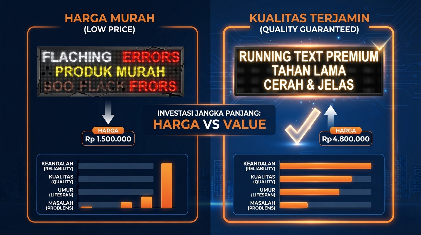 Membedah Harga Running Text: Investasi Efisien untuk Komunikasi Bisnis
